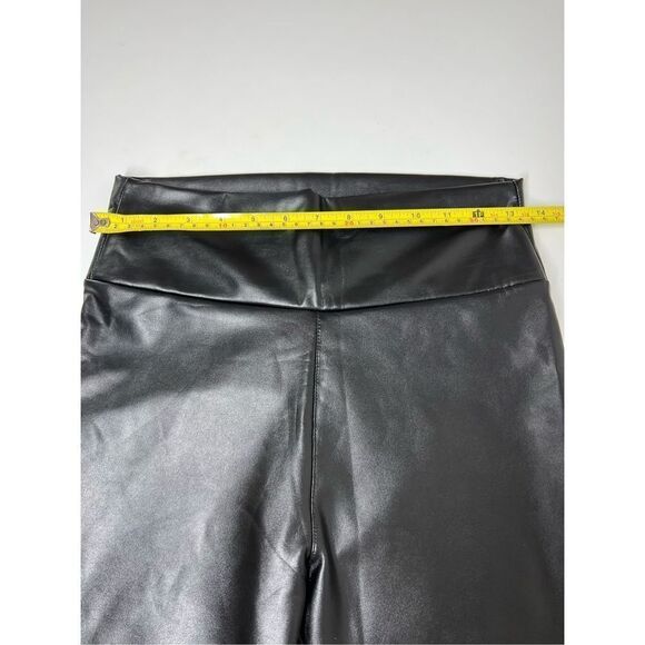 Faux Leather Black Shiny Leggings Size M - Picture 6 of 10